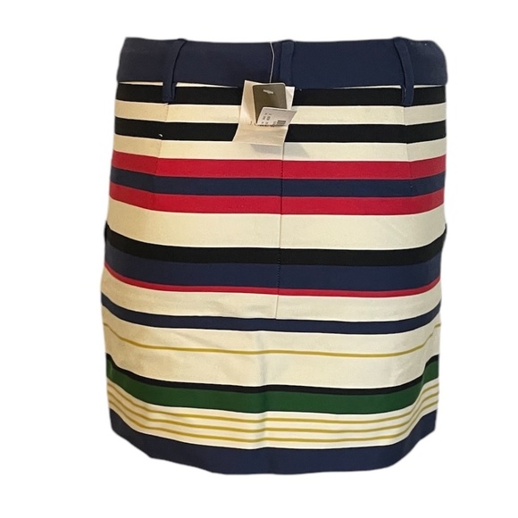 NWT J.Crew Madewell Multi-Stripe Nautical Mini skirt, Size 00 - Picture 6 of 11
